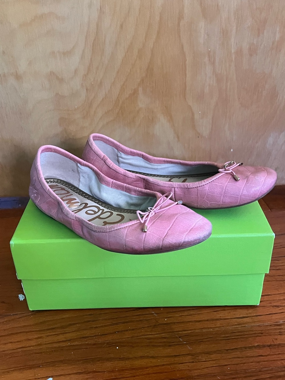 Sam Edelman Felicia Pink Leather Ballet Flats